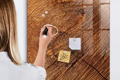 Tableau magnétique pour écrire nuance chaude de bois