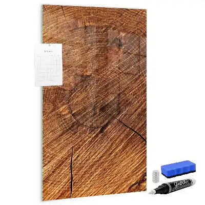 Tableau magnétique pour écrire nuance chaude de bois