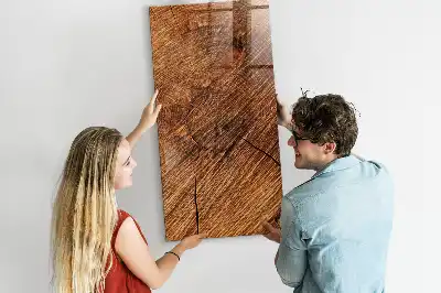 Tableau magnétique pour écrire nuance chaude de bois