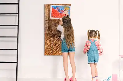 Tableau magnétique pour écrire nuance chaude de bois