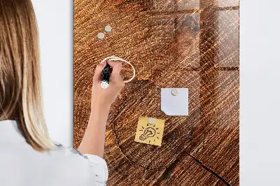 Tableau magnétique pour écrire nuance chaude de bois