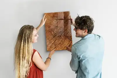 Tableau magnétique pour écrire nuance chaude de bois