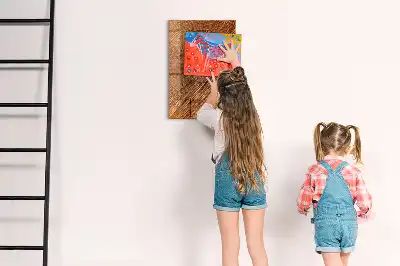 Tableau magnétique pour écrire nuance chaude de bois