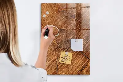 Tableau magnétique pour écrire nuance chaude de bois