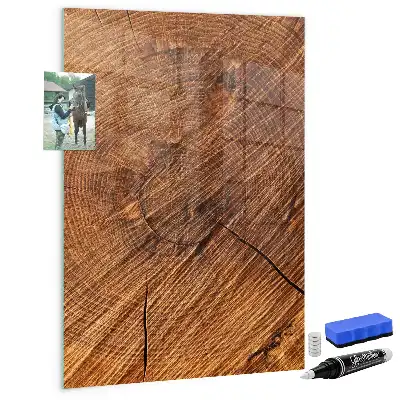 Tableau magnétique pour écrire nuance chaude de bois