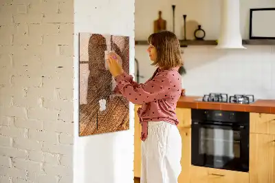Tableau magnétique pour écrire nuance chaude de bois