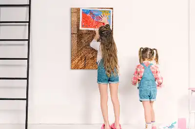 Tableau magnétique pour écrire nuance chaude de bois
