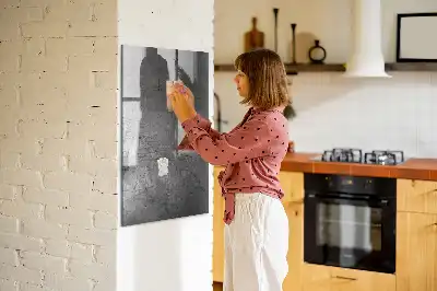 Tableau magnétique pour dessiner en métal rayé