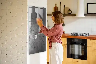 Tableau magnétique pour dessiner en métal rayé
