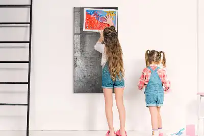 Tableau magnétique pour dessiner en métal rayé