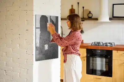 Tableau magnétique pour dessiner en métal rayé
