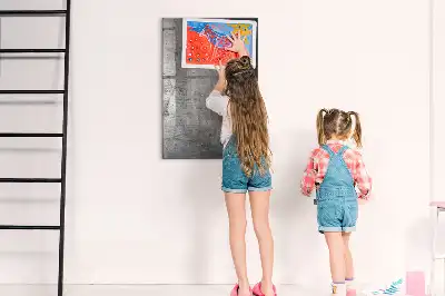 Tableau magnétique pour dessiner en métal rayé