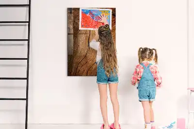 Tableau magnétique pour écrire en vieux bois