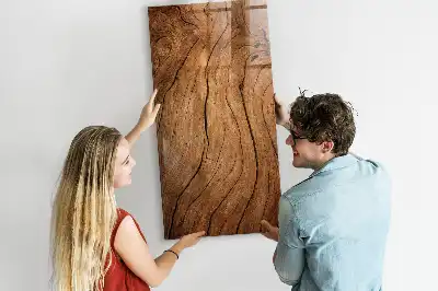 Tableau magnétique pour écrire en vieux bois