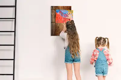 Tableau magnétique pour écrire en vieux bois