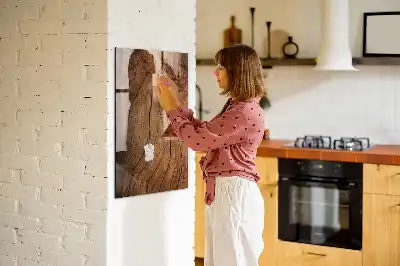 Tableau magnétique pour écrire en vieux bois