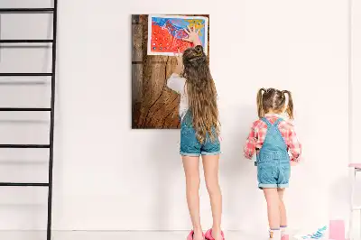 Tableau magnétique pour écrire en vieux bois