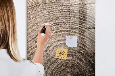 Tableau magnétique pour dessiner motif cernes d'arbre