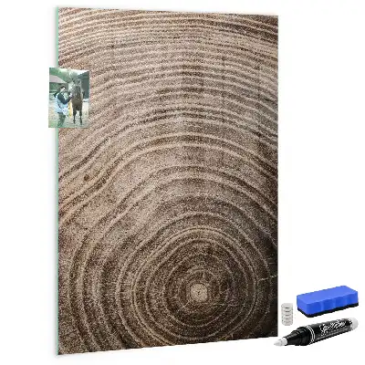 Tableau magnétique pour dessiner motif cernes d'arbre