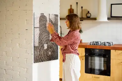 Tableau magnétique pour dessiner motif cernes d'arbre