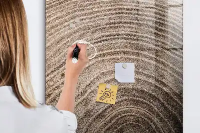 Tableau magnétique pour dessiner motif cernes d'arbre
