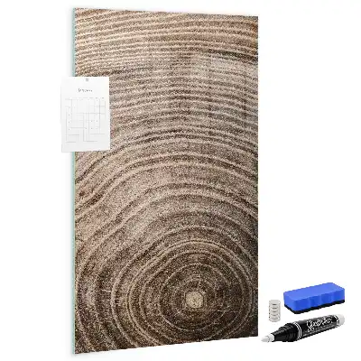 Tableau magnétique pour dessiner motif cernes d'arbre
