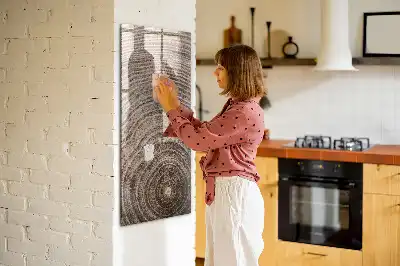 Tableau magnétique pour dessiner motif cernes d'arbre