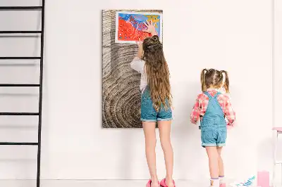 Tableau magnétique pour dessiner motif cernes d'arbre