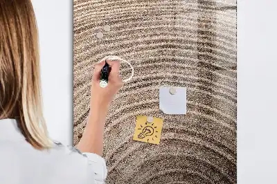 Tableau magnétique pour dessiner motif cernes d'arbre