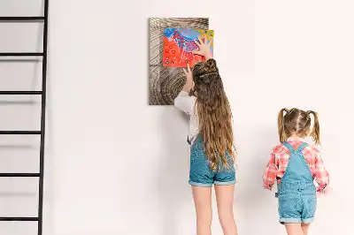 Tableau magnétique pour dessiner motif cernes d'arbre