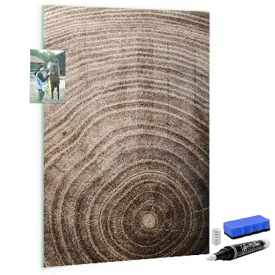 Tableau magnétique pour dessiner motif cernes d'arbre