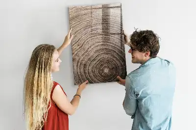 Tableau magnétique pour dessiner motif cernes d'arbre