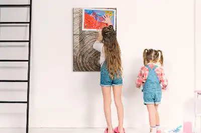 Tableau magnétique pour dessiner motif cernes d'arbre