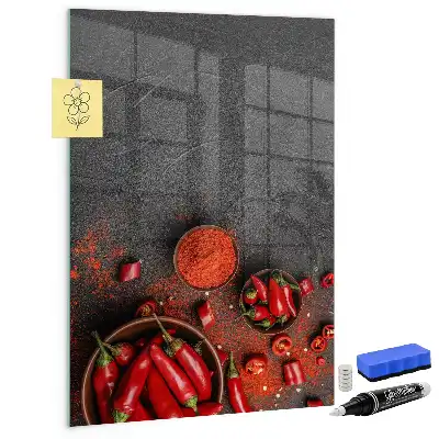 Paprika moulu en tableau magnétique pour écrire