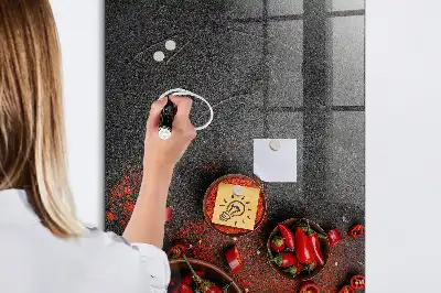 Paprika moulu en tableau magnétique pour écrire