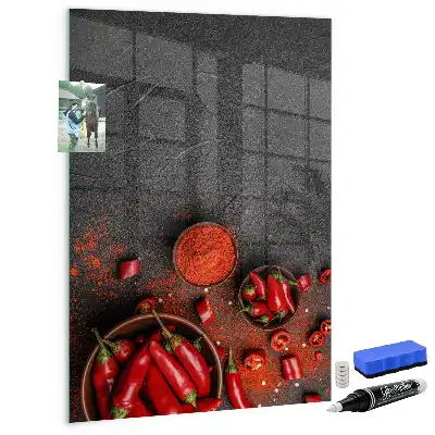 Paprika moulu en tableau magnétique pour écrire