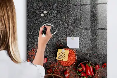 Paprika moulu en tableau magnétique pour écrire