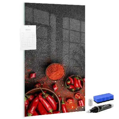 Paprika moulu en tableau magnétique pour écrire