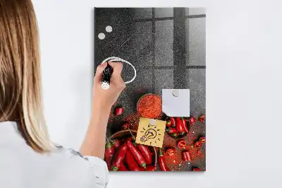 Paprika moulu en tableau magnétique pour écrire
