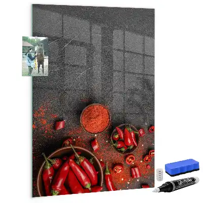 Paprika moulu en tableau magnétique pour écrire