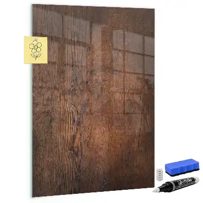 Tableau magnétique pour écrire en bois sombre