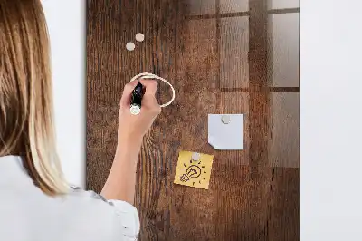 Tableau magnétique pour écrire en bois sombre