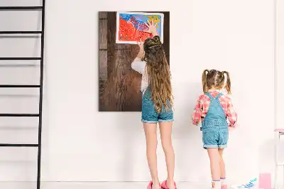 Tableau magnétique pour écrire en bois sombre