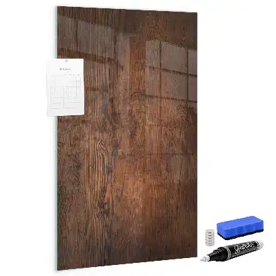 Tableau magnétique pour écrire en bois sombre