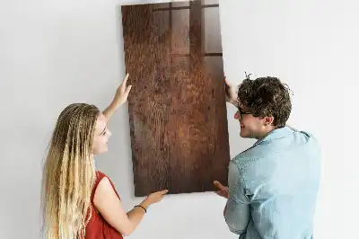 Tableau magnétique pour écrire en bois sombre