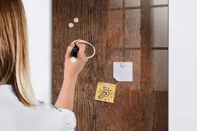 Tableau magnétique pour écrire en bois sombre