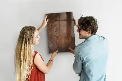 Tableau magnétique pour écrire en bois sombre