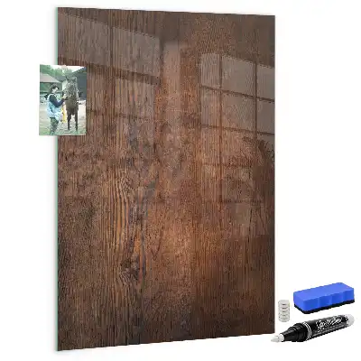 Tableau magnétique pour écrire en bois sombre
