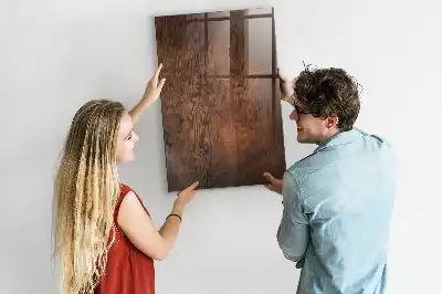 Tableau magnétique pour écrire en bois sombre