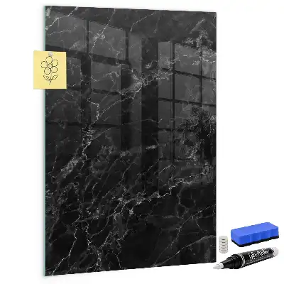 Tableau magnétique pour écrire effet marbre sombre